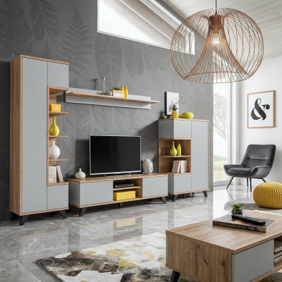 Soggiorno set 5 pezzi lusso pareti soggiorno in legno set mobili TV stand nuovo