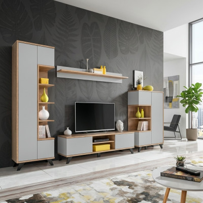 Set 4 pezzi moderno parete soggiorno libreria supporto TV lusso