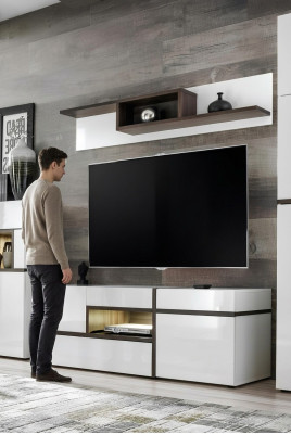 Parete attrezzata soggiorno, supporto TV, scaffale, design di lusso, set moderno mobili nuovi.