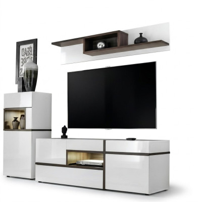 Parete attrezzata soggiorno, supporto TV, scaffale, design di lusso, set moderno mobili nuovi.