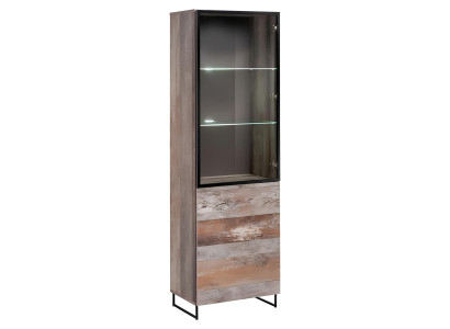 Vetrina Design Armadio Legno Moderno Nuovo Mobili Grigio Arredamento in Legno