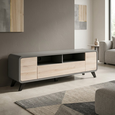 Mobile TV in legno di lusso per soggiorno, parete attrezzata, sideboard design moderno