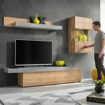 Soggiorno Parete Attrezzata Moderna Designer Porta TV Armadietto da Parete Nuovo