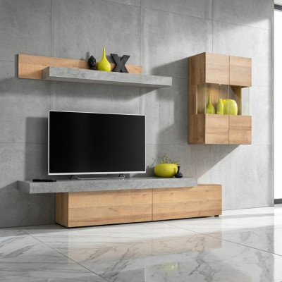 Soggiorno Parete Attrezzata Moderna Designer Porta TV Armadietto da Parete Nuovo