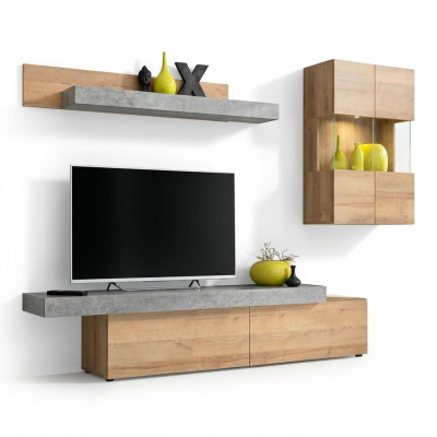 Soggiorno Parete Attrezzata Moderna Designer Porta TV Armadietto da Parete Nuovo