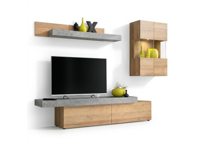 Soggiorno Parete Attrezzata Moderna Designer Porta TV Armadietto da Parete Nuovo