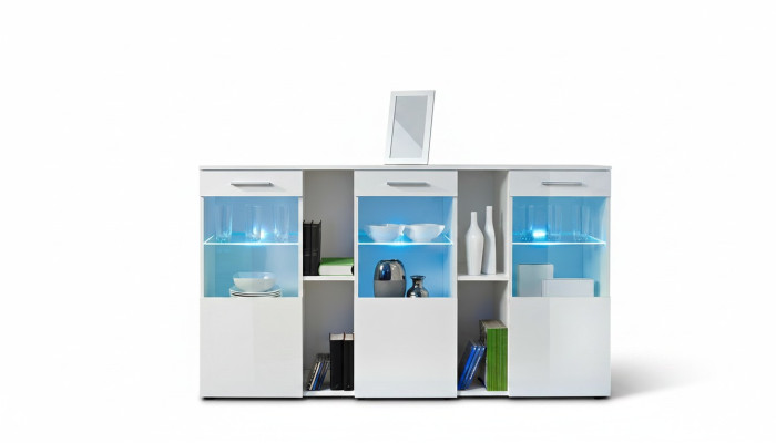 Designer Nuovo Comò Bianco di Lusso Moderno Soggiorno in Legno