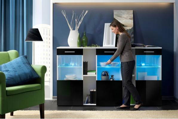 Comò design in legno moderno per soggiorno