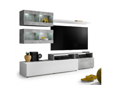 Moderna parete soggiorno grigia lusso armadio soggiorno supporto TV mobili