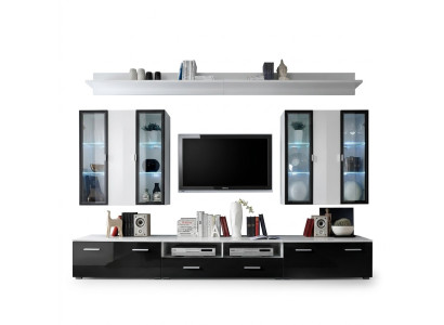 Mobile porta TV da parete, mobile porta TV di lusso in legno design moderno per soggiorno