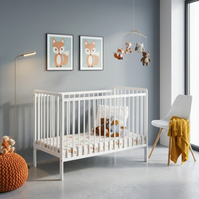 Lettino Camera da letto Letto per bambini Mobili Camera dei bambini Designer bianco Mobili Nuovo