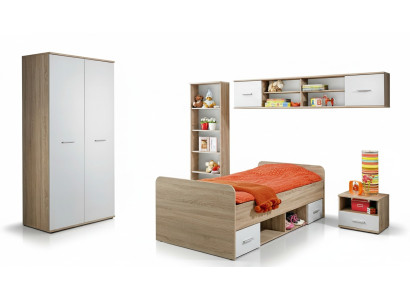 Set camera da letto per bambini completo comodino Letto designer moderno Armadio Mobili