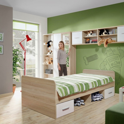Set camera dei bambini Letto Comodino Armadio design Moderno Arredamento 4 pezzi