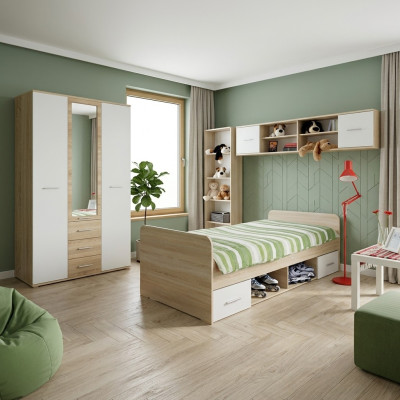 Set camera dei bambini Letto Comodino Armadio design Moderno Arredamento 4 pezzi