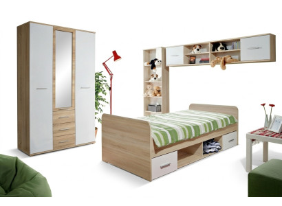 Set camera dei bambini Letto Comodino Armadio design Moderno Arredamento 4 pezzi