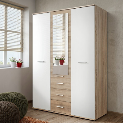 Armadio design di lusso, armadio moderno in stile per l'arredamento della camera da letto in legno.