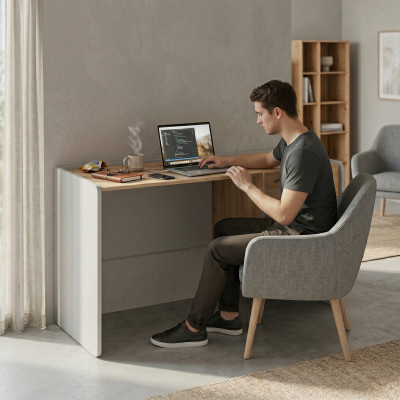 Scrivania di lusso - Tavolo da designer per la camera da letto - Arredamento nuovo stile moderno in legno
