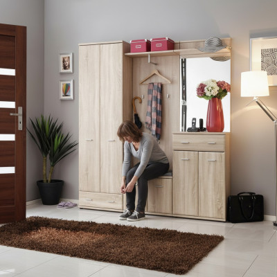 Appendiabiti Guardaroba d'ingresso Design Soggiorno Mobili in legno Moderni Armadio Nuovo