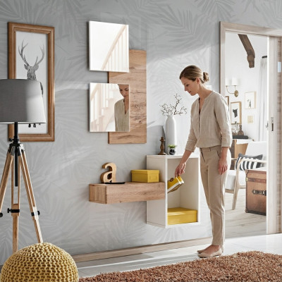 Ingresso Armadio Mobili Design Moderno Parete Arredamento Legno Nuovo Ingresso