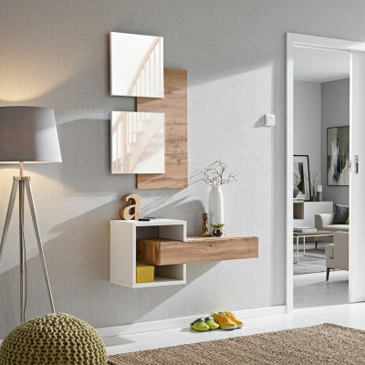 Design Set 4 pezzi Arredamento Ingresso Moderno Scaffale a Parete di Design Nuovo Mobili