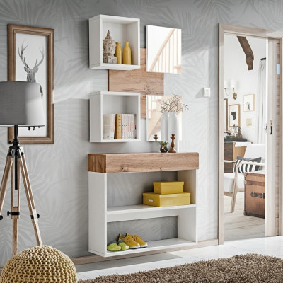 Set di scarpiere di lusso per ingresso design moderno in legno
