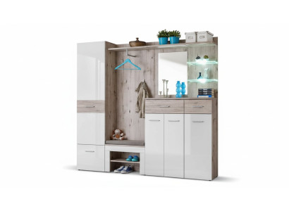 Moderna scarpiera set mobili design armadio legno arredamento
