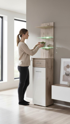 Libreria di lusso design arredamento armadio legno mobili corridoio scaffale nuovo