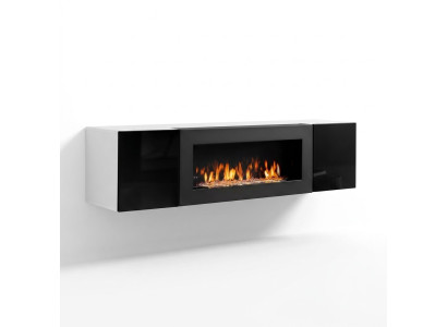 Armadio da parete design per soggiorno con camino mobili in legno moderno