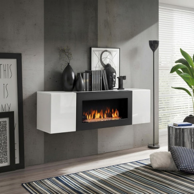 Armadio a muro di lusso con camino mobili da soggiorno armadio a sospensione design arredamento