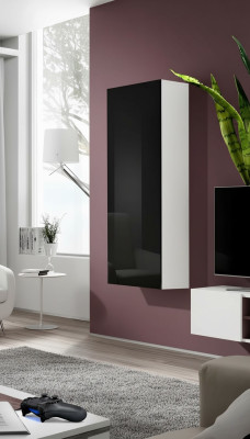 Vetrina sospesa in legno design classico per soggiorno lusso