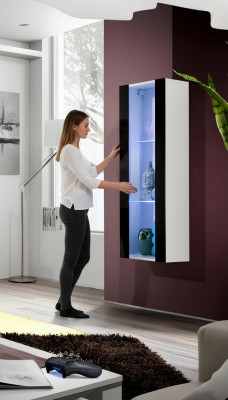 Vetrina sospesa di lusso per soggiorno design mobili moderni in legno nuovo