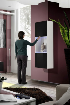 Design sospeso vetrina lusso armadio soggiorno mobili moderni