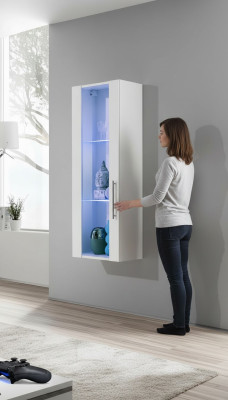 Armadio a muro soggiorno vetrina sospesa lusso mobili design moderno