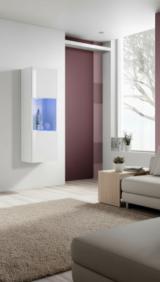 Vetrina sospesa bianca per soggiorno arredamento lusso moderno armadio