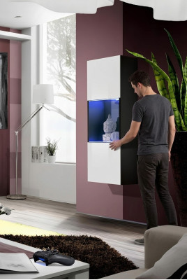 Vetrina sospesa in stile moderno per soggiorno design arredamento armadio nuovo mobili