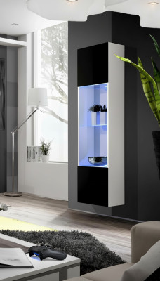 Vetrina in legno sospesa mobili soggiorno design bianco moderno