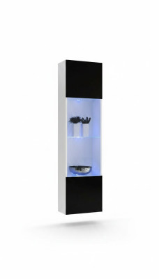 Vetrina in legno sospesa mobili soggiorno design bianco moderno