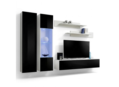 Set soggiorno moderno 5 pezzi con supporto TV e mensola