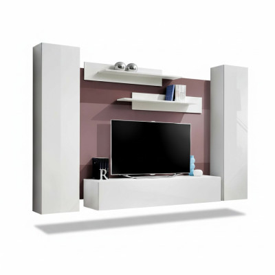 Soggiorno Arredamento completo per il soggiorno Set 5 pezzi Mensole a parete Supporto TV