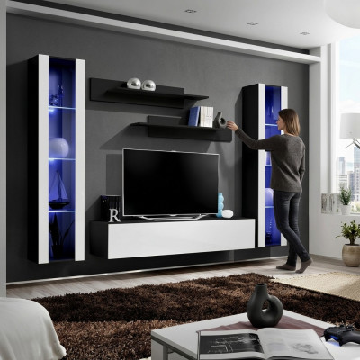 Designer parete soggiorno TV supporto legno mensole mobili soggiorno stile moderno