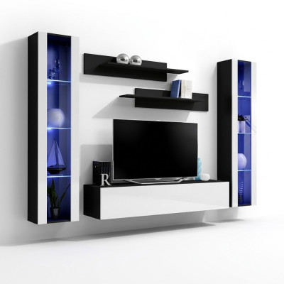 Designer parete soggiorno TV supporto legno mensole mobili soggiorno stile moderno
