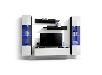 Parete attrezzata in legno per soggiorno mobili supporto TV design moderno mensole