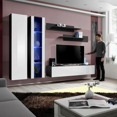 Soggiorno Mobili Parete attrezzata Supporto TV Arredamento completo Moderno