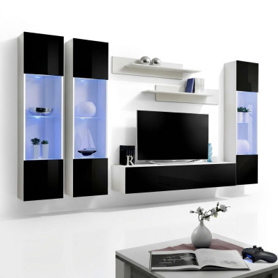 Moderna parete soggiorno TV supporto armadio set 6 pz mensole mobili soggiorno