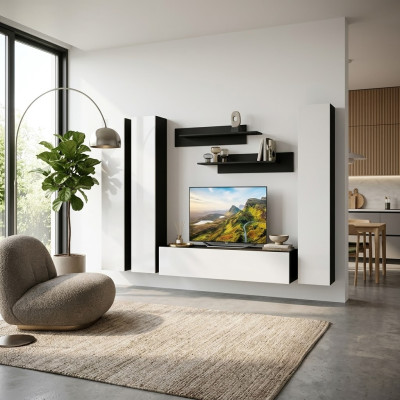 Moderna parete soggiorno mobili armadio completo supporto TV mobili di lusso