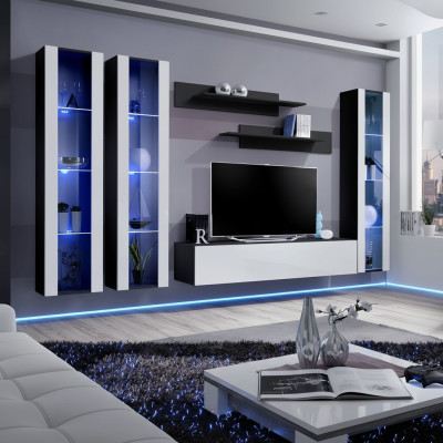 Designer soggiorno lusso parete attrezzata vetrina sospesa design moderno arredamento in legno