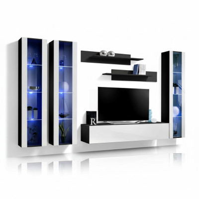 Designer soggiorno lusso parete attrezzata vetrina sospesa design moderno arredamento in legno