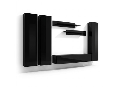 Mobile soggiorno rtv Lowboard legno nero mobili armadio nuovo moderno