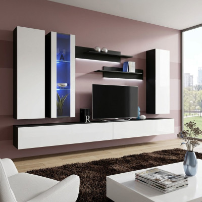 Mobile porta TV da parete di lusso in legno, design moderno, mobili nuovi per soggiorno.