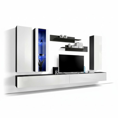 Mobile porta TV da parete di lusso in legno, design moderno, mobili nuovi per soggiorno.